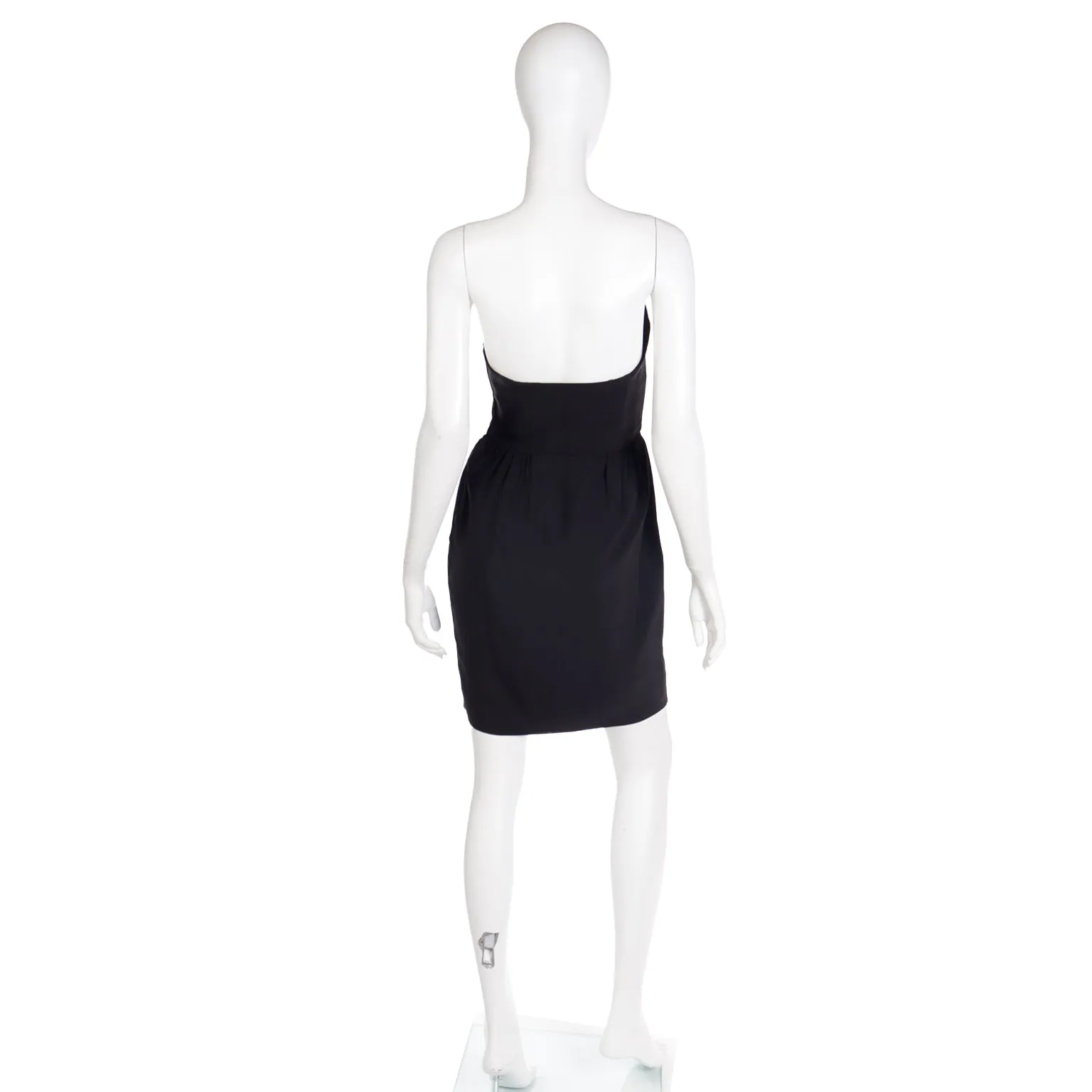 1992 Moschino Couture Spring Summer 1992 Strapless Venetian Gondola Bow Dress
