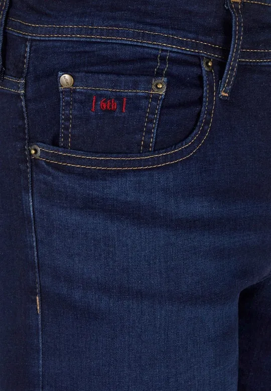 6th Sense Nevada Stretch Straight Cut Jeans - Prussian Blue