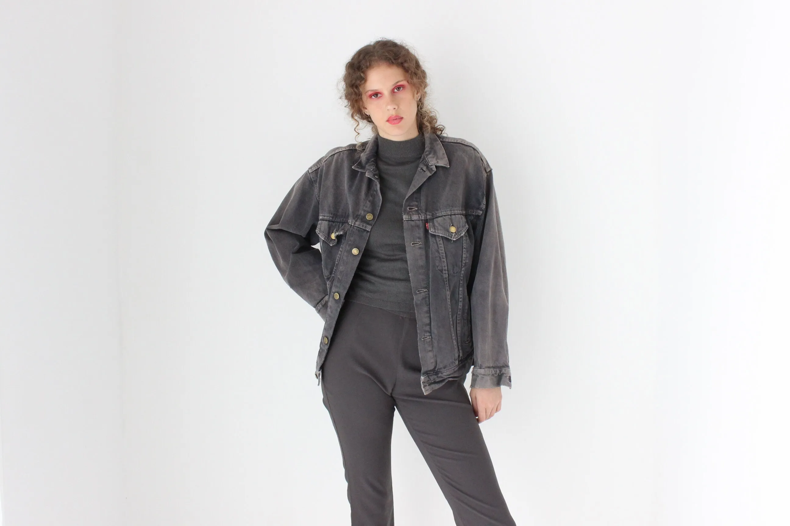 80s LEVIS Faded & Worn In Denim Trucker Jacket