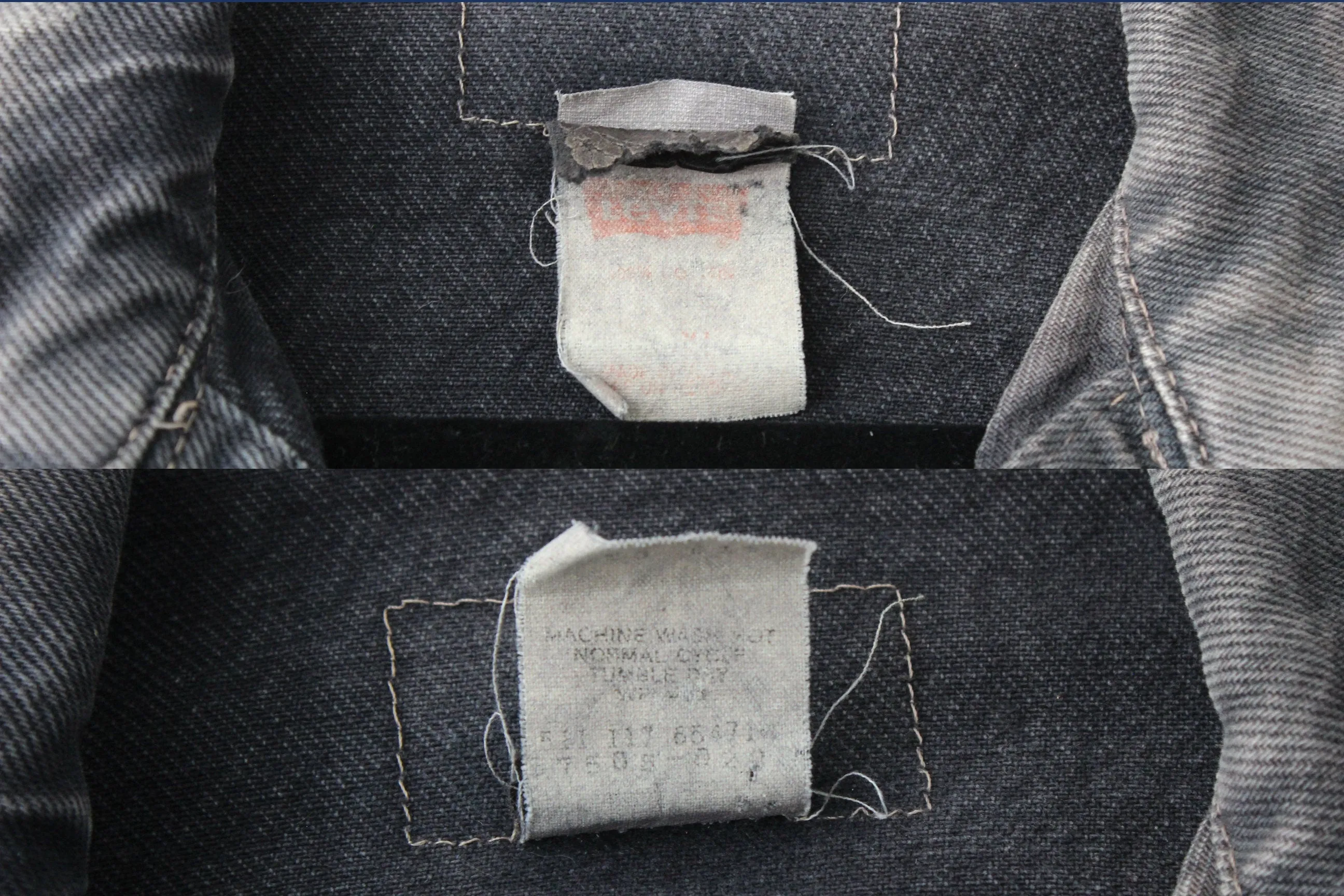 80s LEVIS Faded & Worn In Denim Trucker Jacket