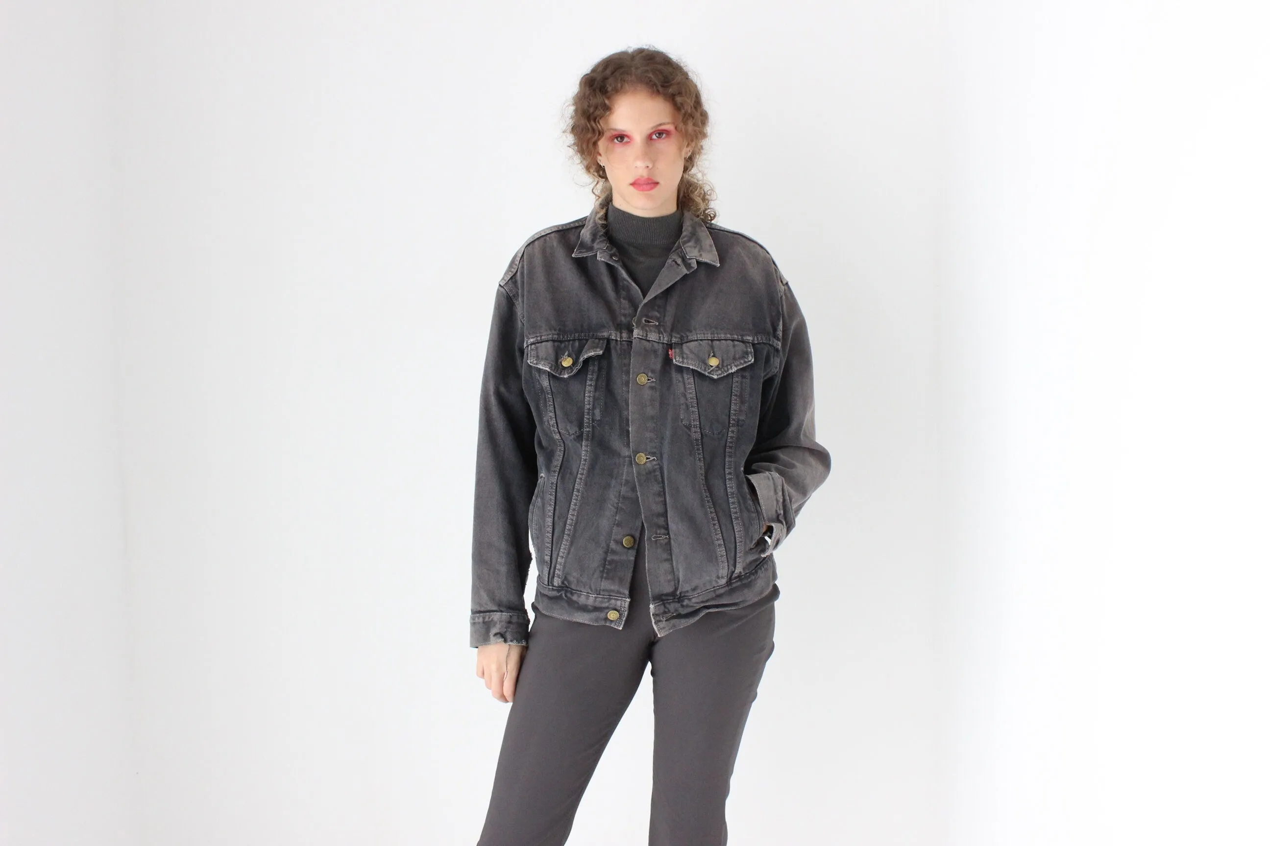 80s LEVIS Faded & Worn In Denim Trucker Jacket