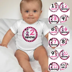 Baby Custom Monthly Onesies - Minnie Mouse