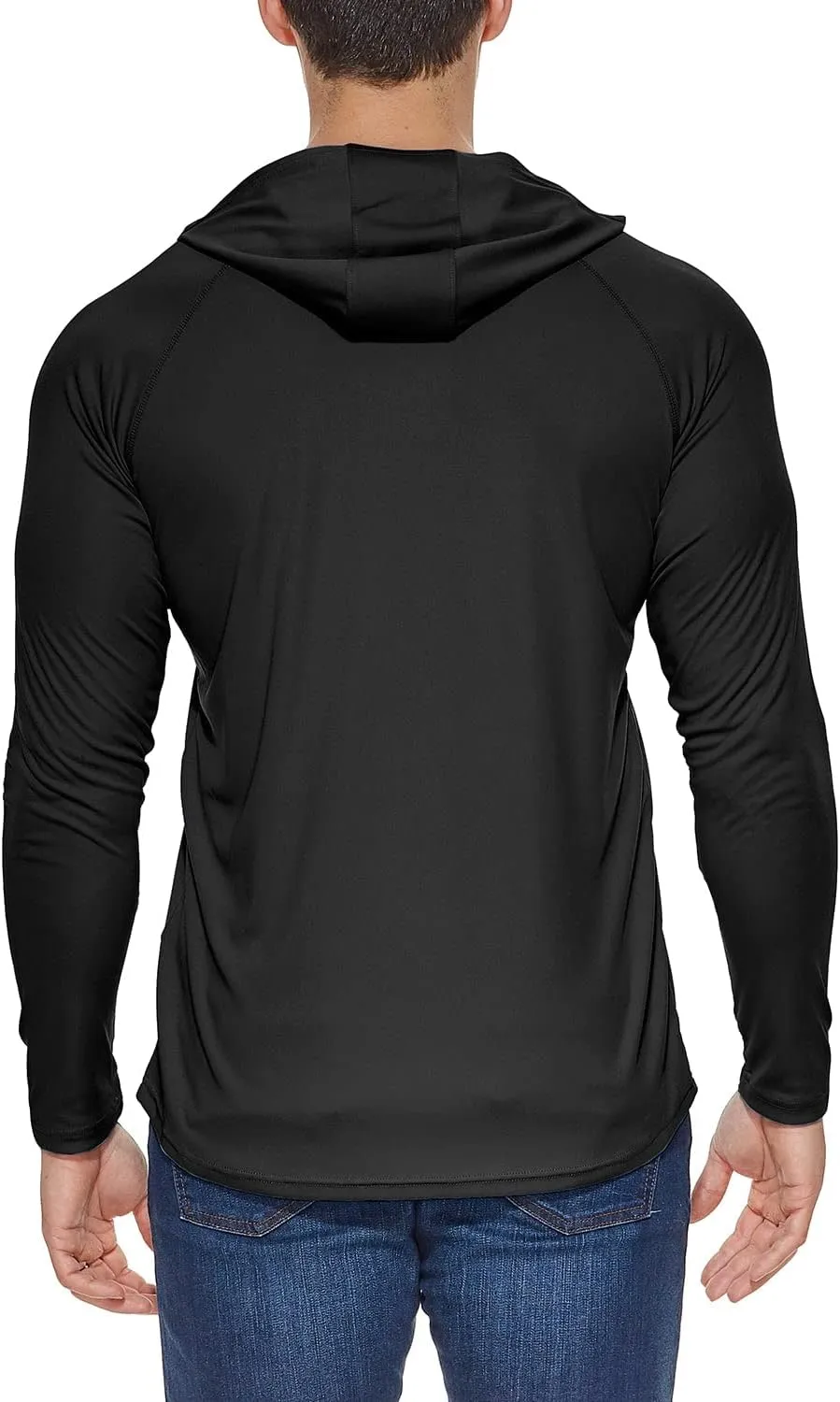 baleaf Men's Sun Protection Hoodie Shirt UPF 50  Long Sleeve UV SPF T-Shirts Rash Guard Fishing Swimming Lightweight
