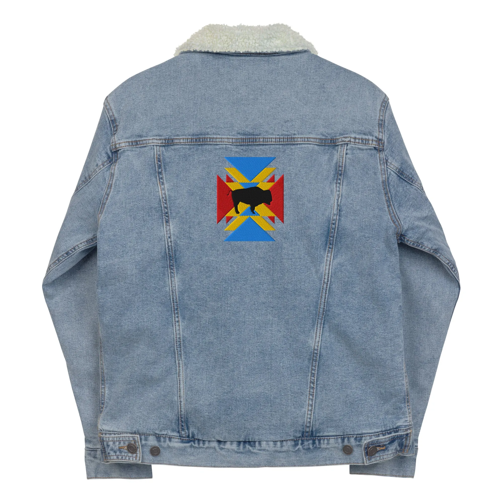 BE BRAVE Unisex Denim Sherpa Jacket