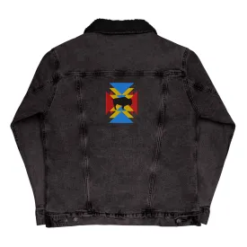 BE BRAVE Unisex Denim Sherpa Jacket