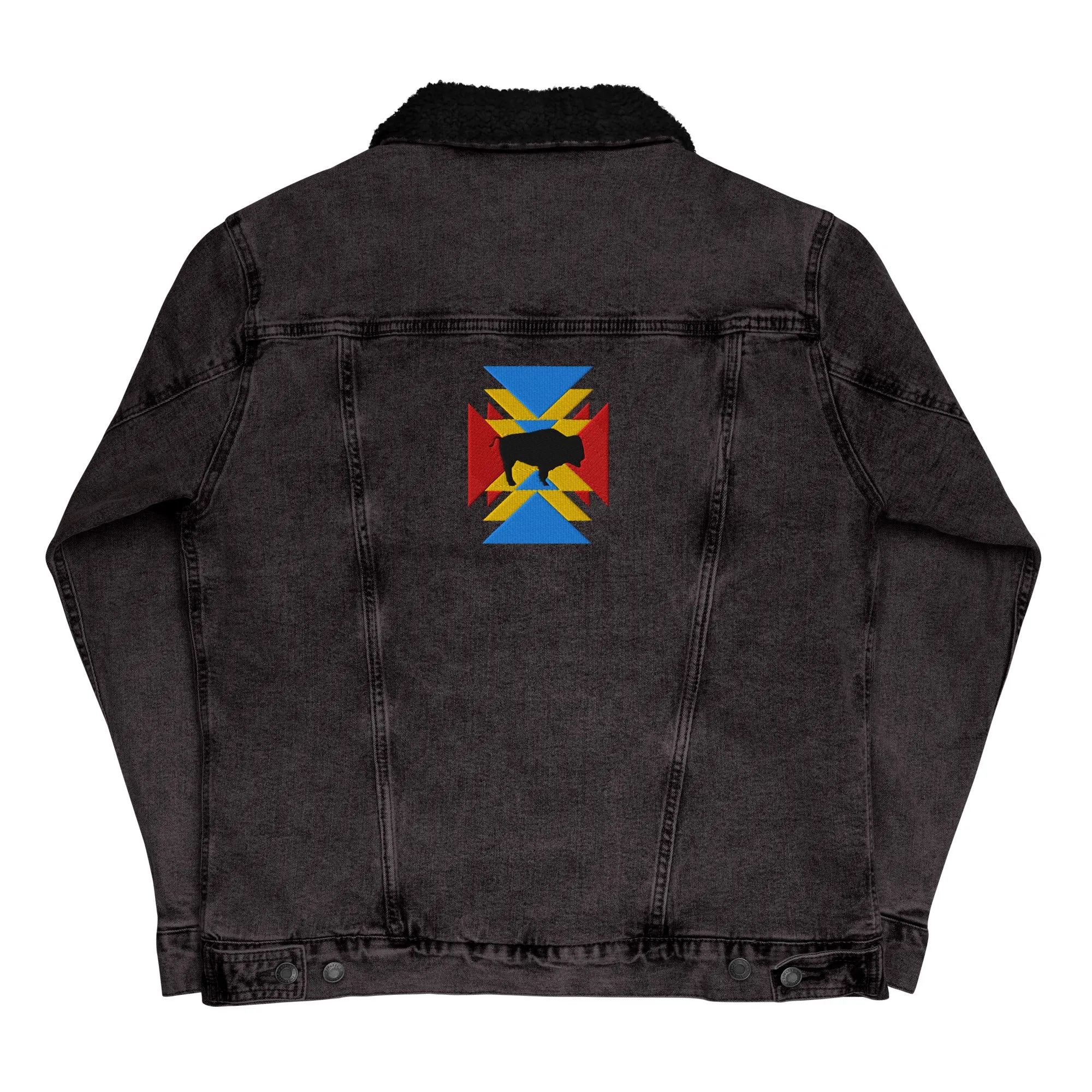 BE BRAVE Unisex Denim Sherpa Jacket