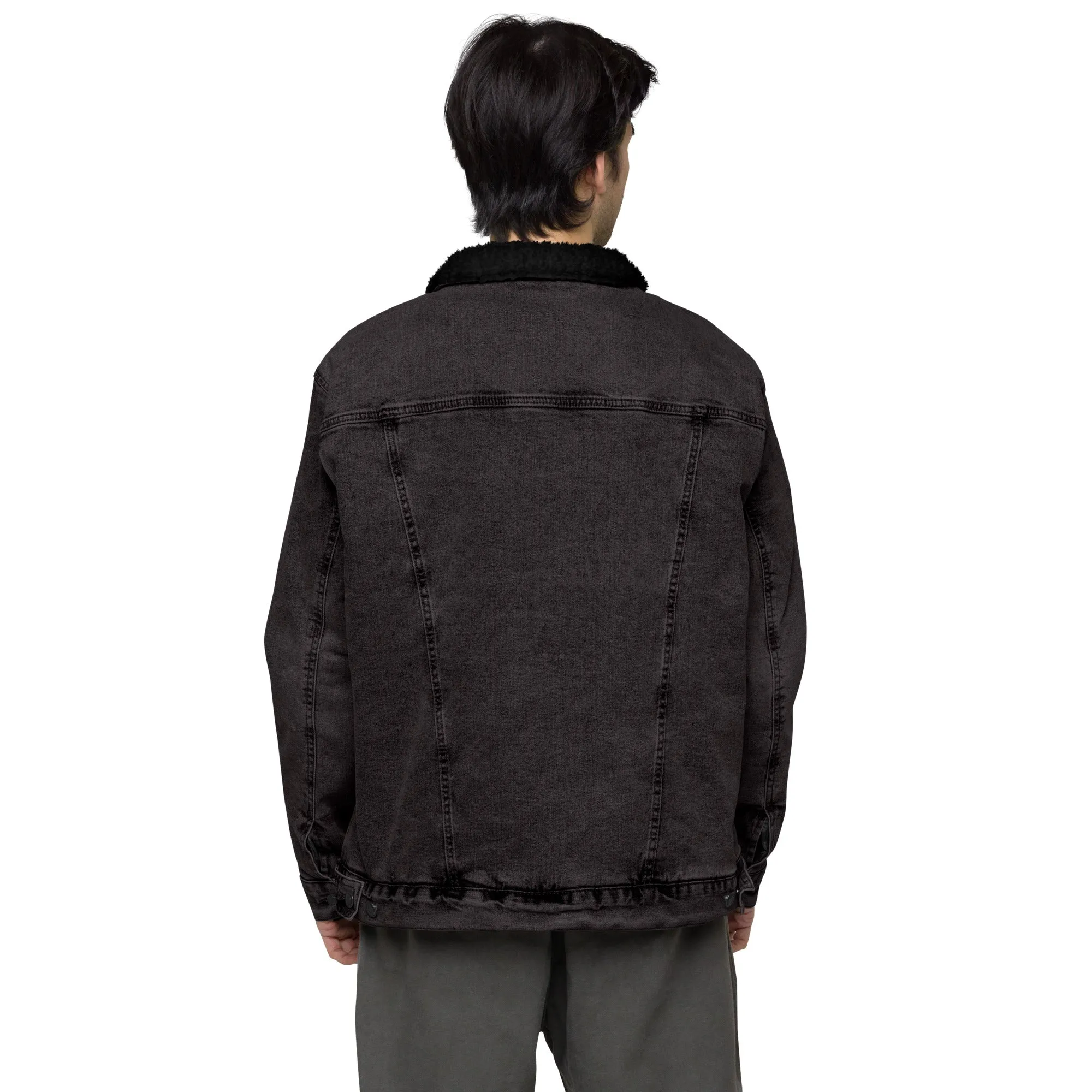 BE BRAVE Unisex Denim Sherpa Jacket