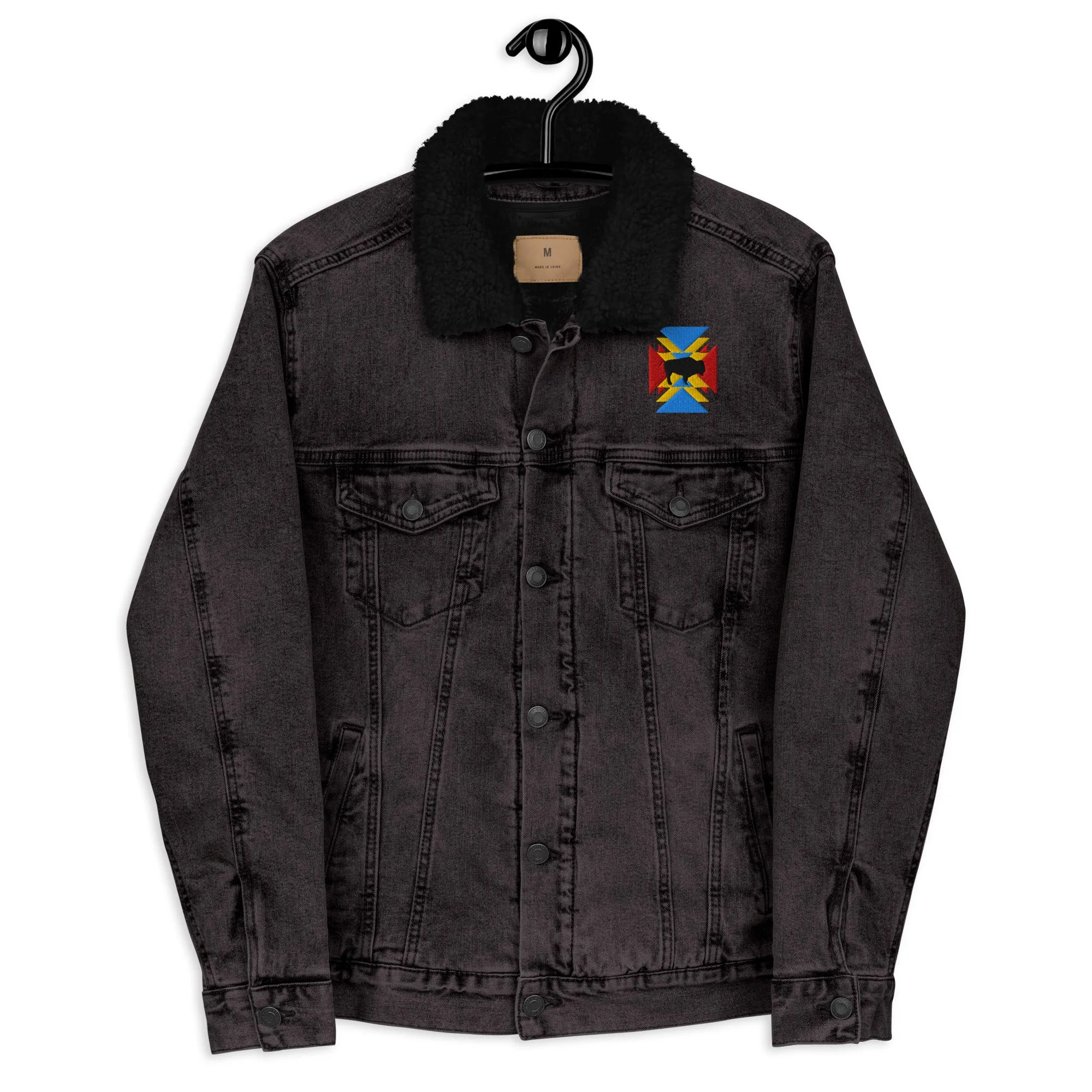 BE BRAVE Unisex Denim Sherpa Jacket