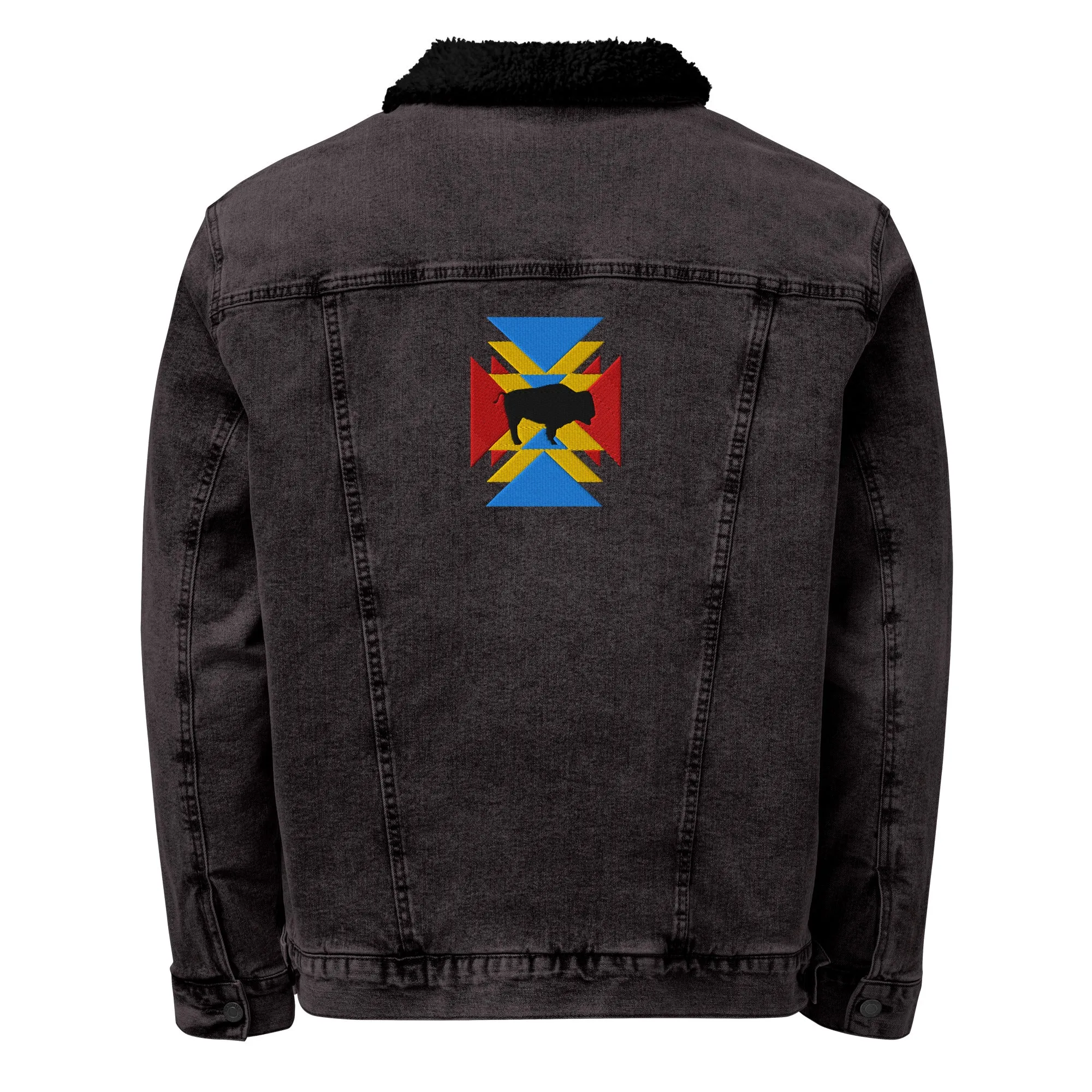 BE BRAVE Unisex Denim Sherpa Jacket