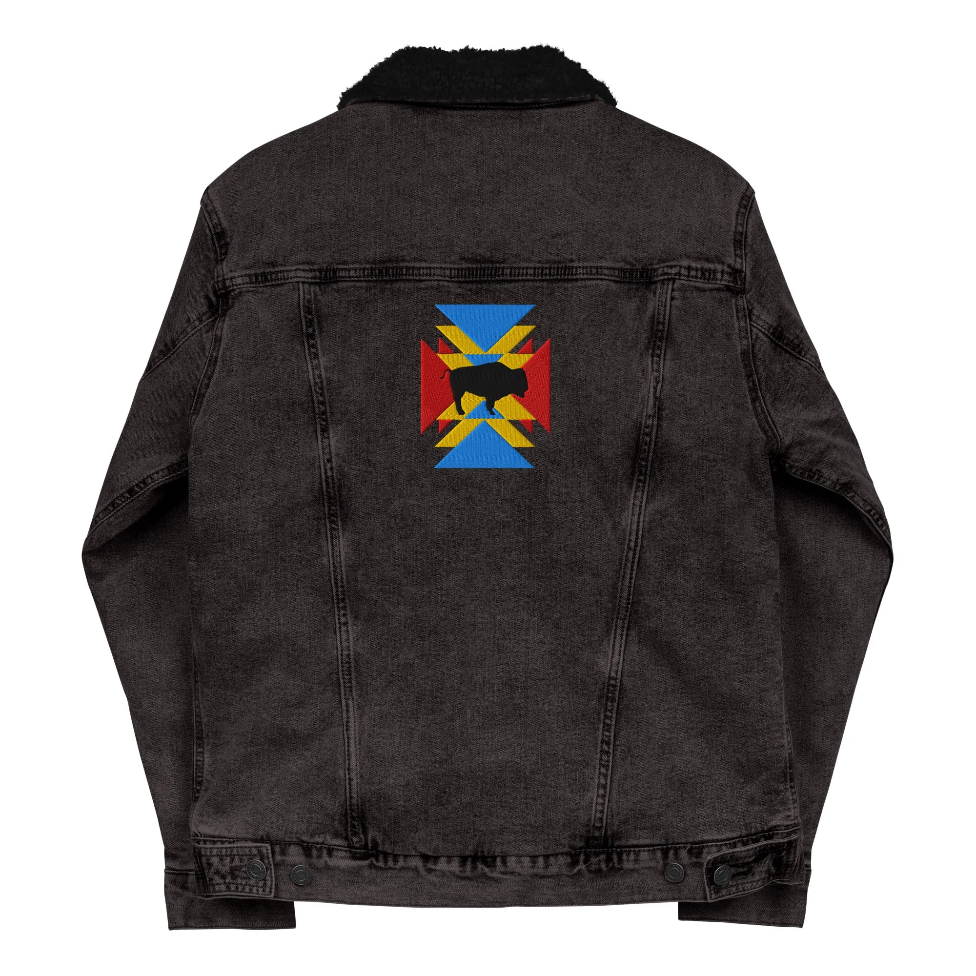 BE BRAVE Unisex Denim Sherpa Jacket