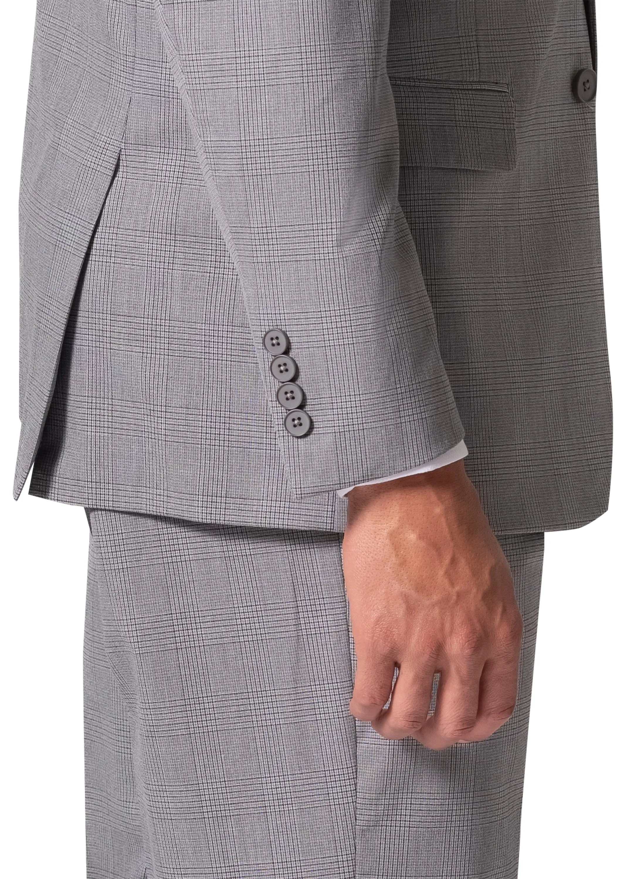 Bergamo Orange BP04KE-07 3PC Notch Slim Suit - Grey