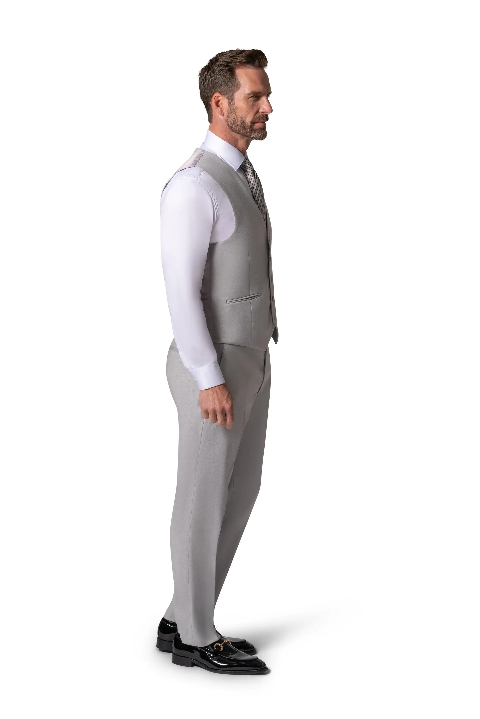 Bergamo Orange MARCO 003 Slim Fit Suit - Grey