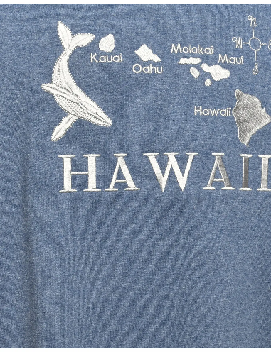 Blue Printed T-shirt - M