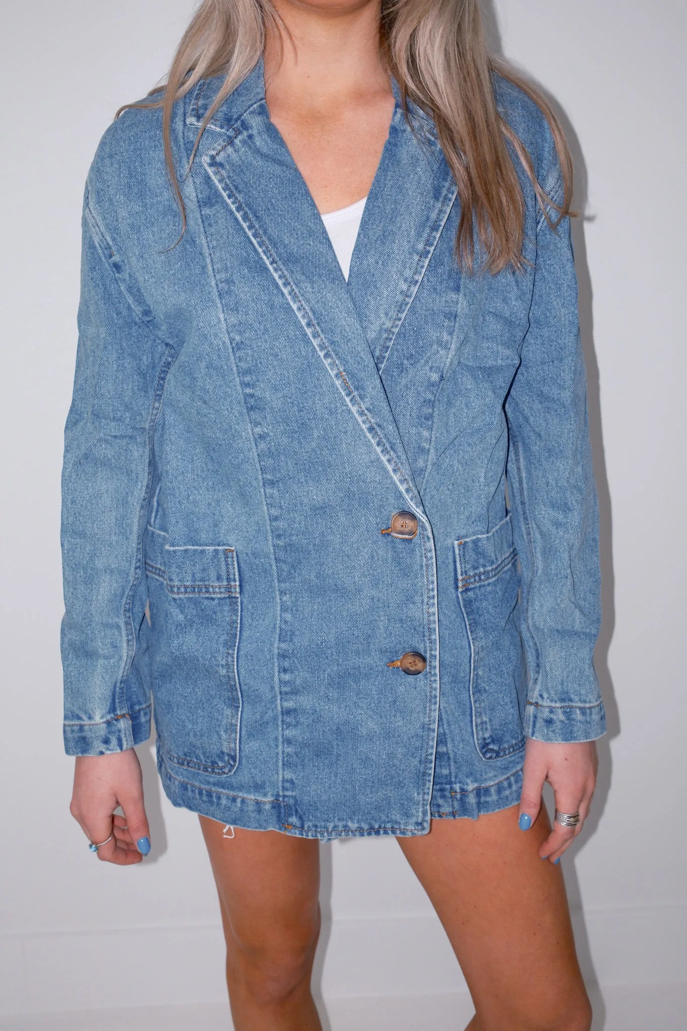 Bryn Denim Blazer - Denim