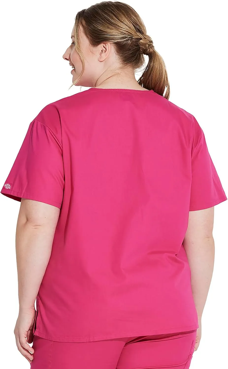 Dickies Women's V-Neck Scrub Top with 3 Pockets and Side Vents - 86706