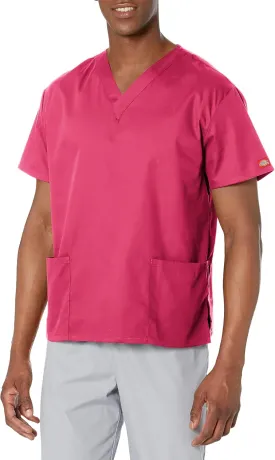 Dickies Women's V-Neck Scrub Top with 3 Pockets and Side Vents - 86706
