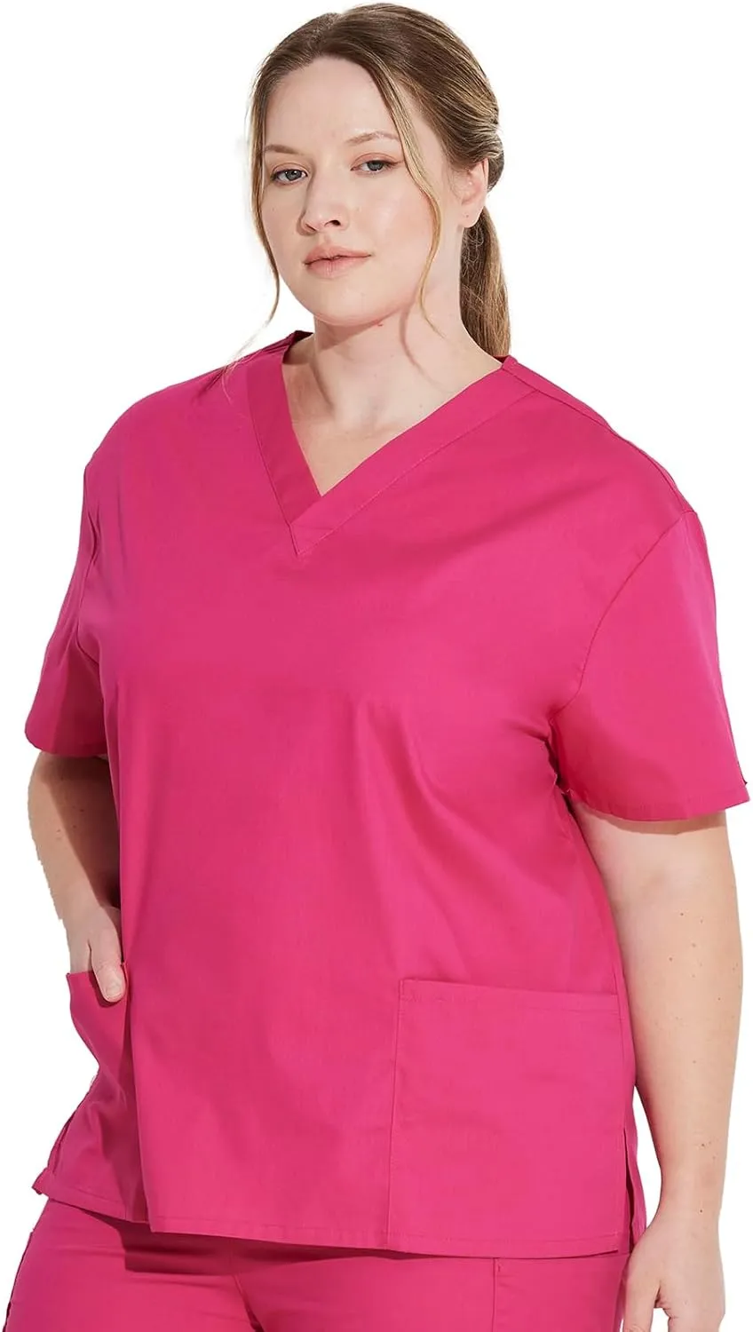 Dickies Women's V-Neck Scrub Top with 3 Pockets and Side Vents - 86706