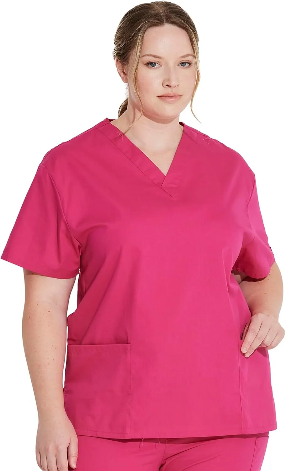 Dickies Women's V-Neck Scrub Top with 3 Pockets and Side Vents - 86706