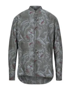 Etro Man Shirt Military green 15 ¾ inches-neck
