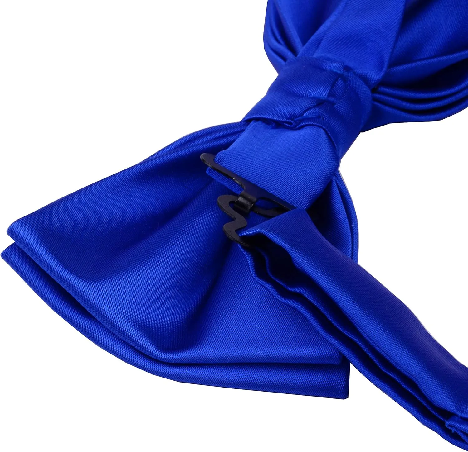 GUSLESON Mens Solid Color Double Fold Pre-tied Bow Tie and Pocket Square Cufflink Set with Gift Box