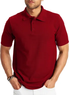 Hanes Men??s X-Temp Short Sleeve Polo Shirt, Midweight Men's Shirt