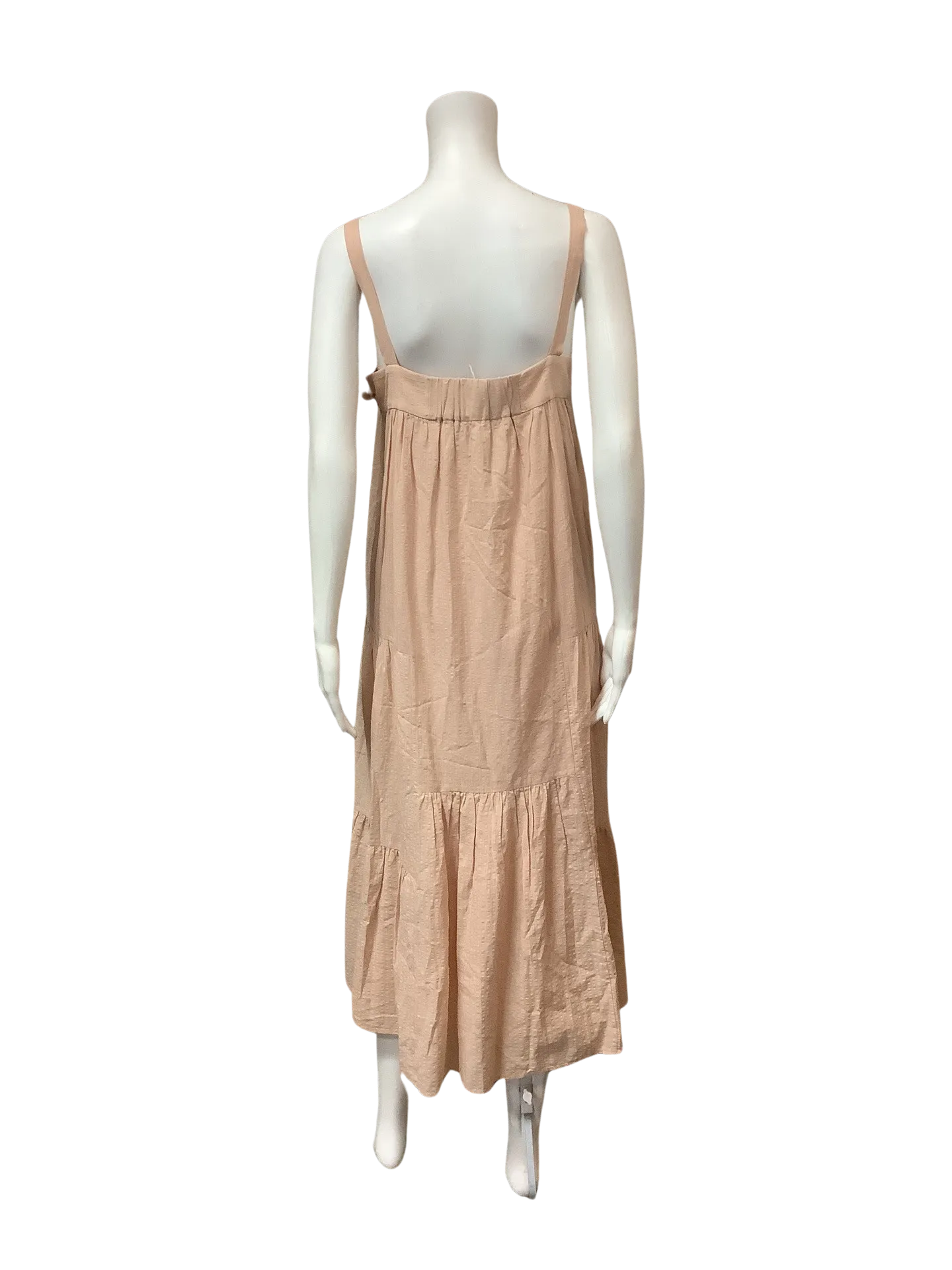 Jenni Kane Women's Long Dress Tan Square Neck Size: S