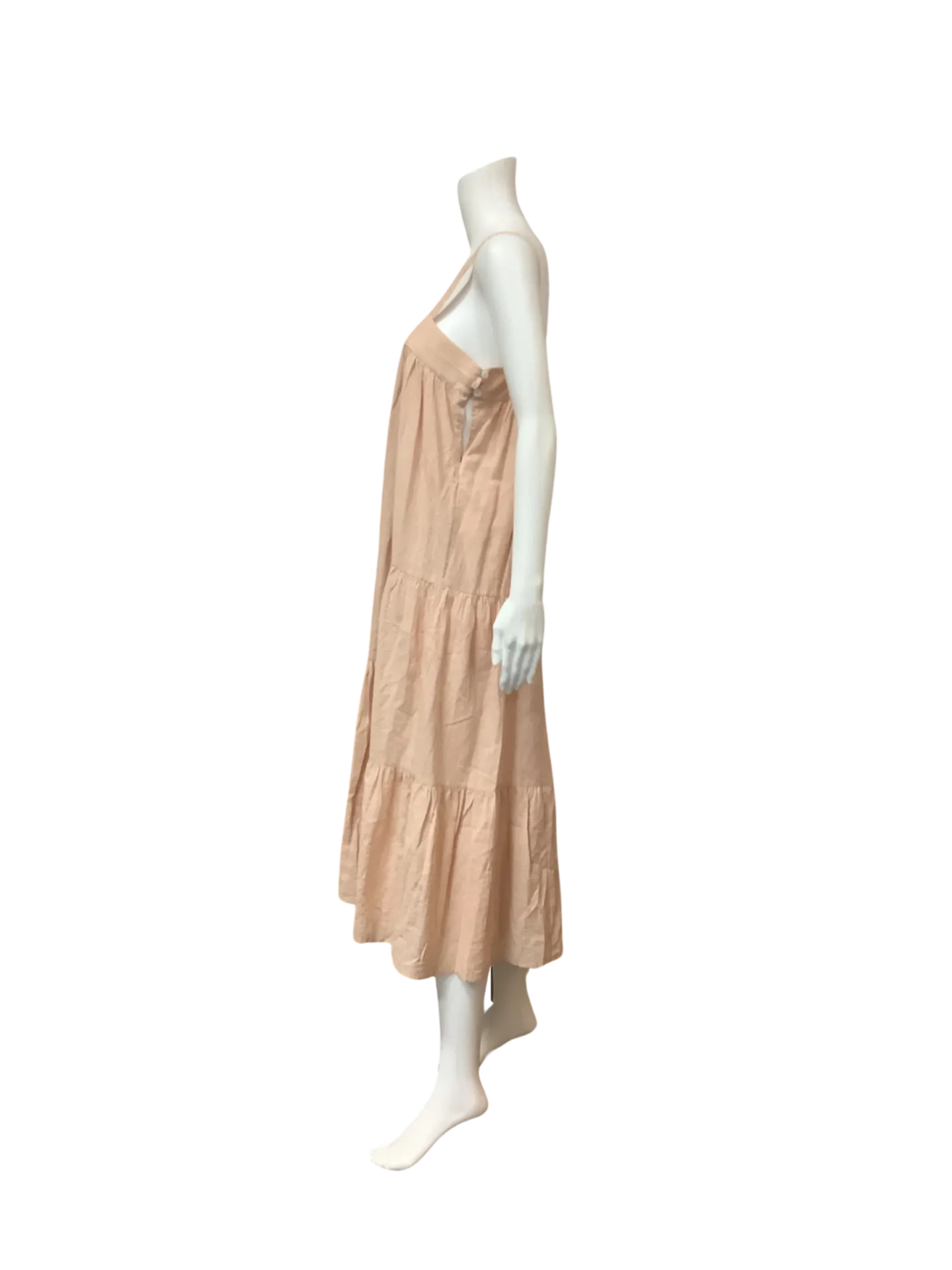 Jenni Kane Women's Long Dress Tan Square Neck Size: S