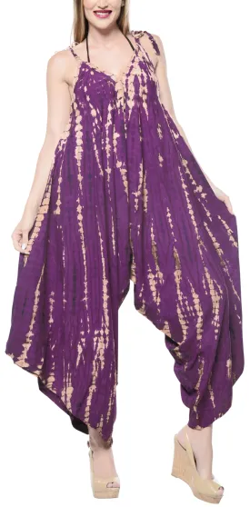 LA LEELA Tie Dye Swimwear Luau Boho Beach Dresses OSFM 14-16  Purple_3463