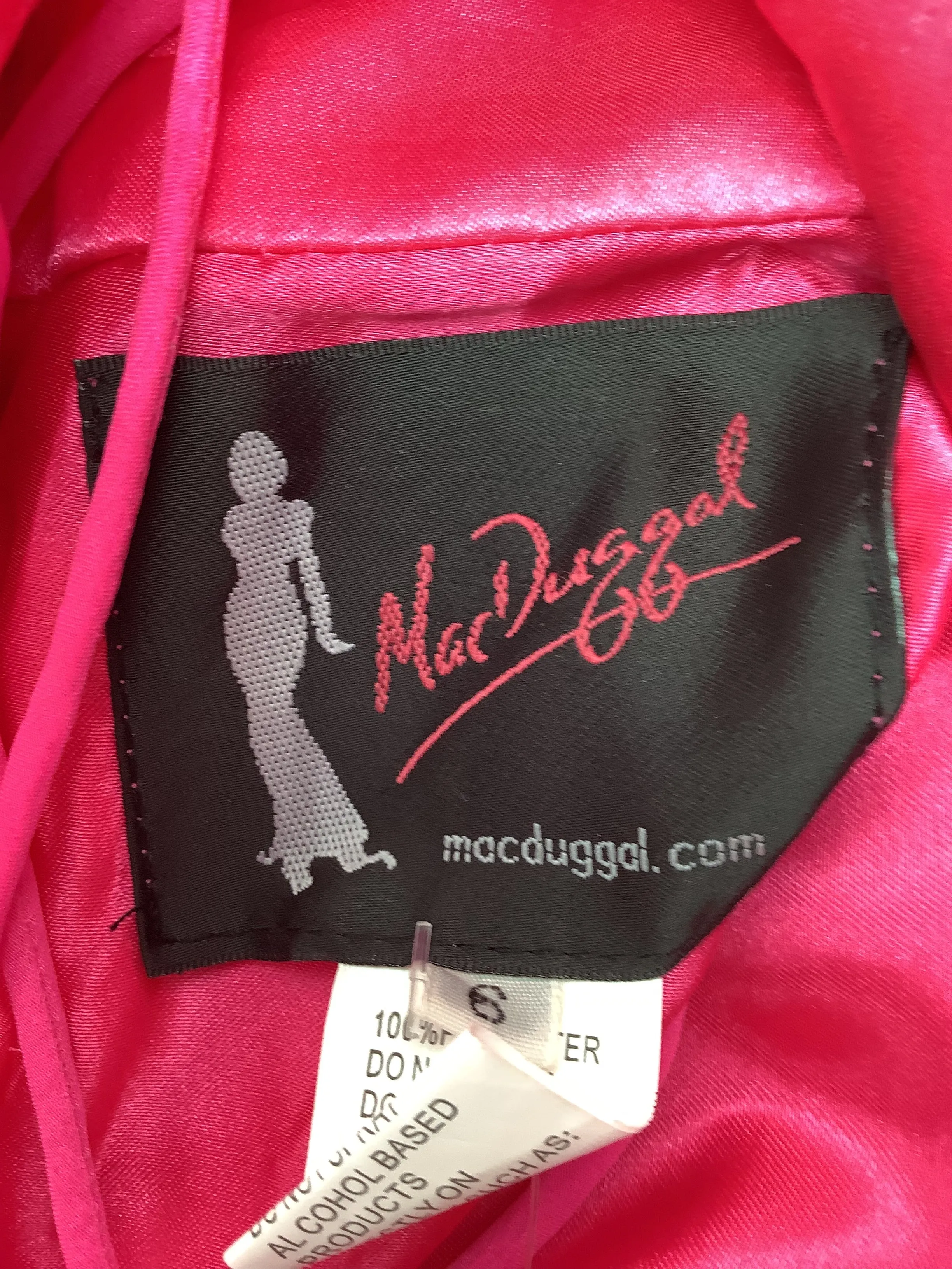 MacDuggle V Neck Maxi Chiffon Dress Size: M, 6