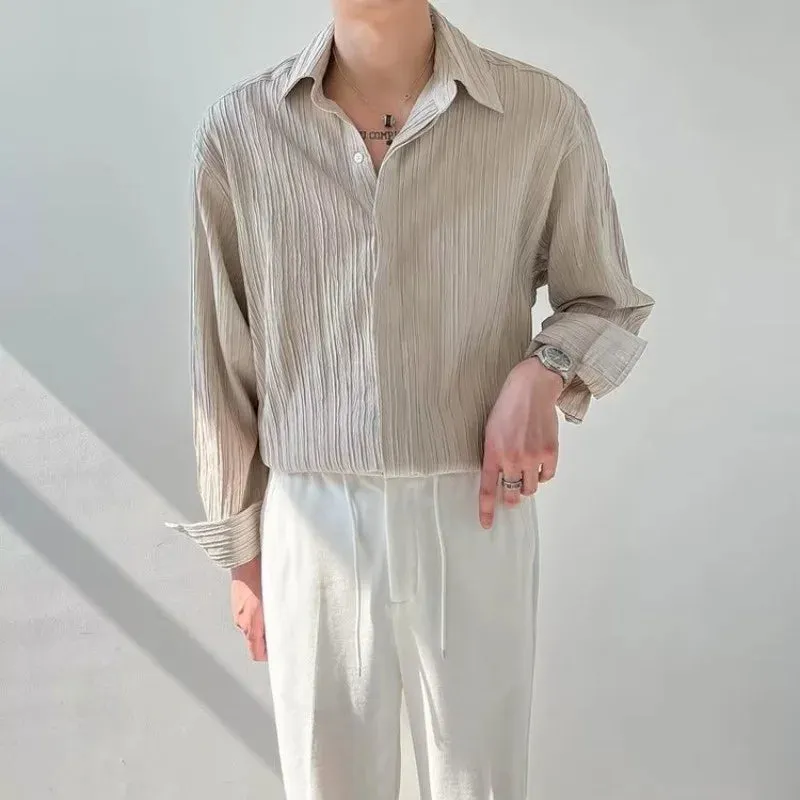 Mandarin Collared Apricot Shirt