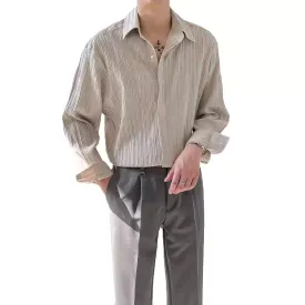 Mandarin Collared Apricot Shirt