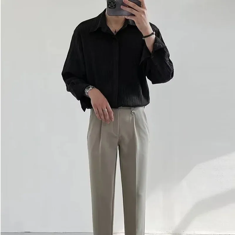 Mandarin Collared Apricot Shirt