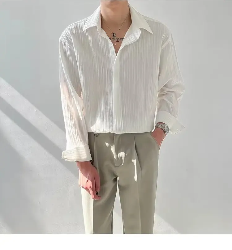 Mandarin Collared Apricot Shirt