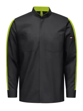 Men's Long Sleeve Two-Tone Pro  Work Shirt with OilBlok and Mimix SX36 - Black |Hi-Vis Yellow