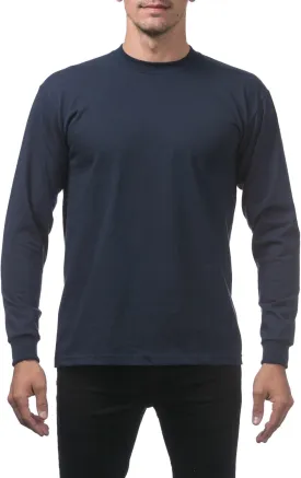 Pro Club Men's Heavyweight Cotton Long Sleeve Crew Neck T-Shirt