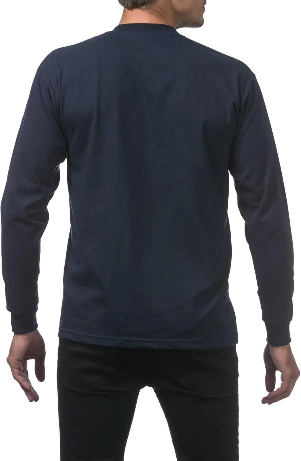 Pro Club Men's Heavyweight Cotton Long Sleeve Crew Neck T-Shirt