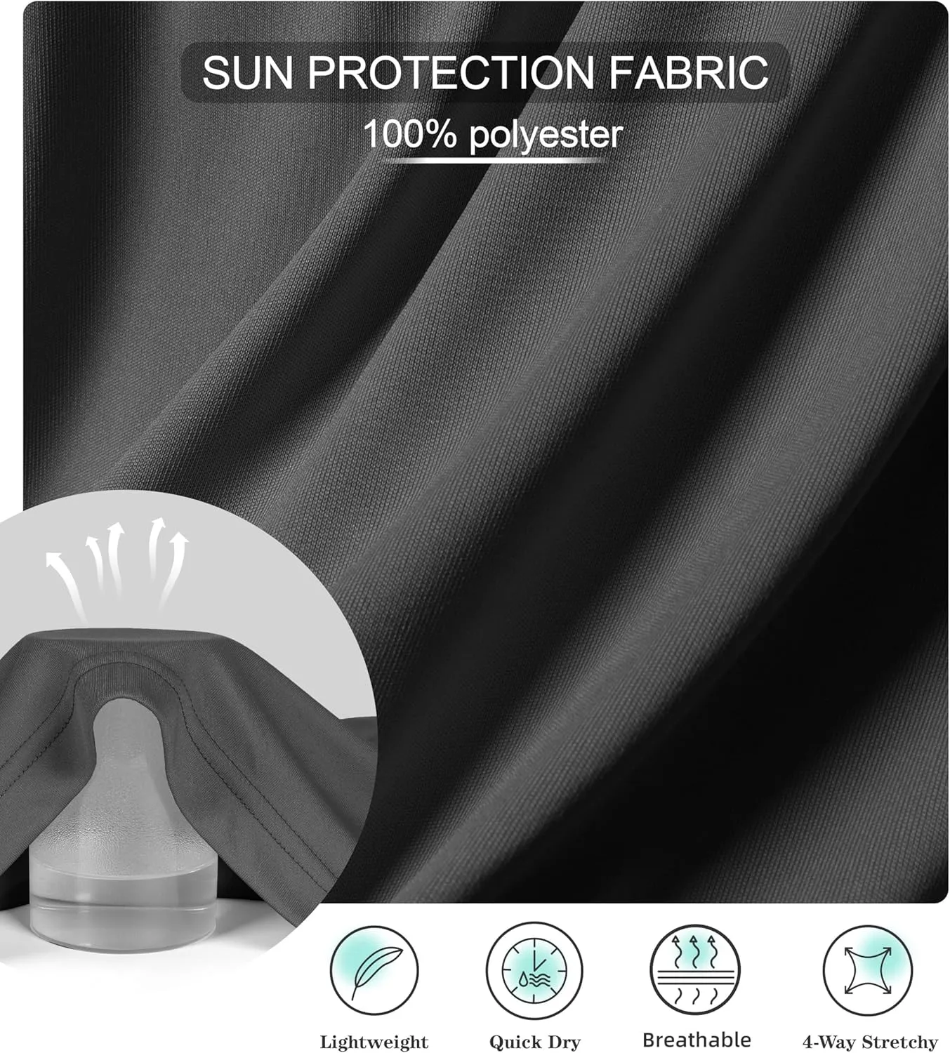 Pudolla Men's Sun Protection Hoodie UPF 50  Fishing Hiking Shirt UV Shirts with Mask for Men Long Sleeve Lightweight