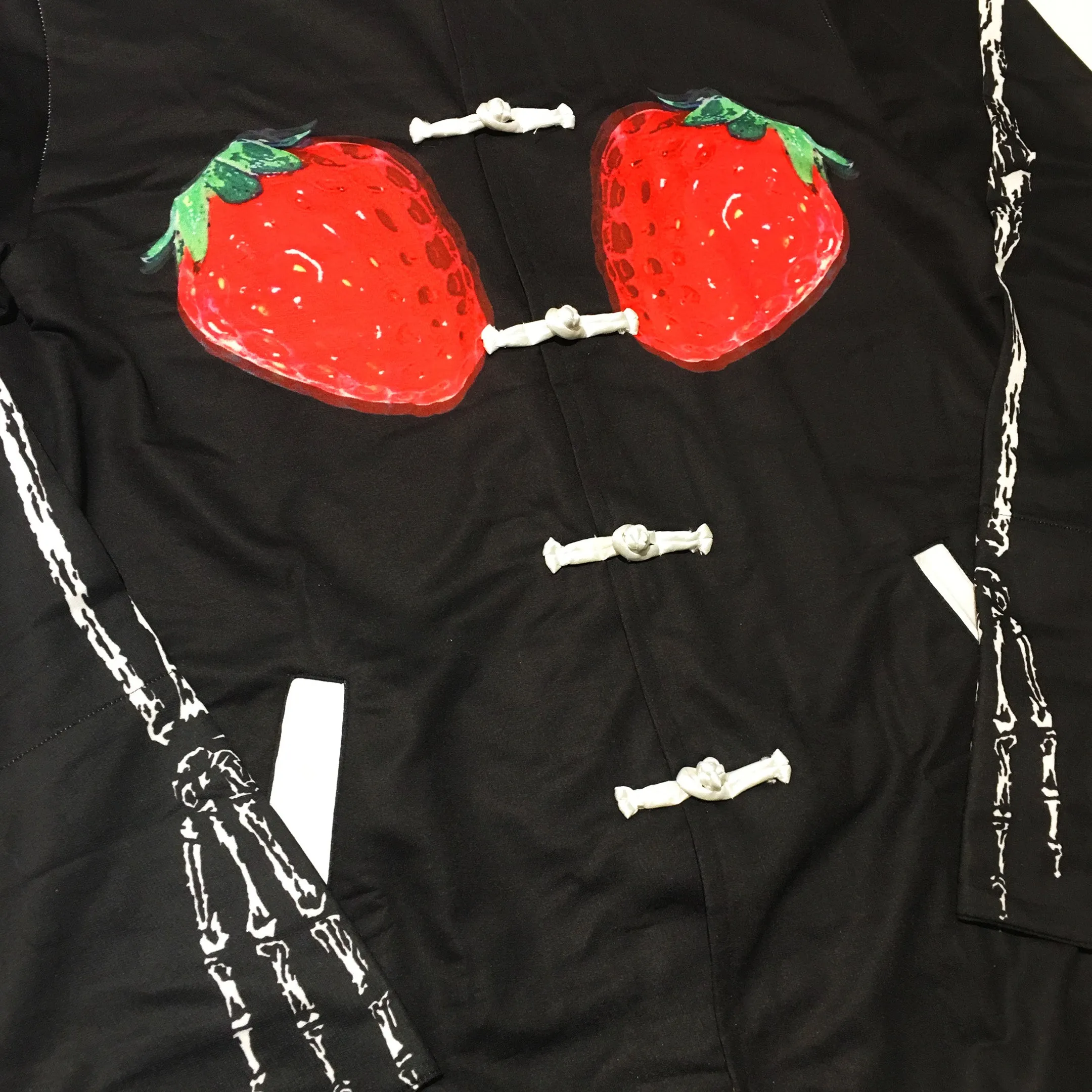"Skeleton Strawberry" Mandarin Collar Shirt by ACDC RAG