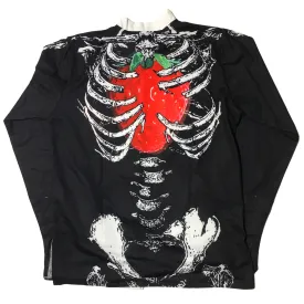"Skeleton Strawberry" Mandarin Collar Shirt by ACDC RAG
