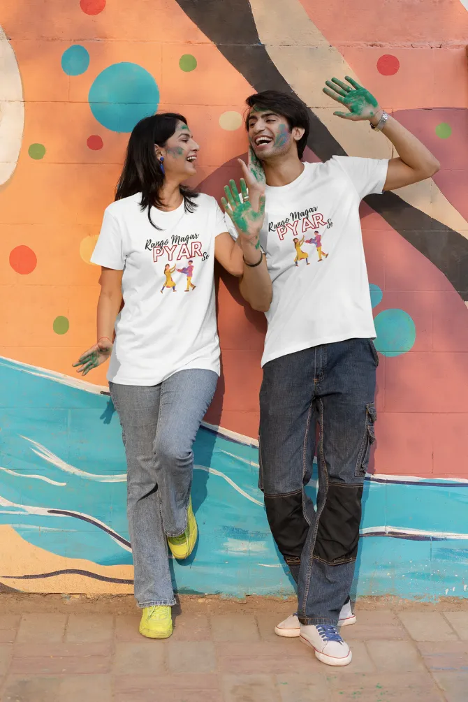 Rango Magar Pyar Se Holi T-shirt for men