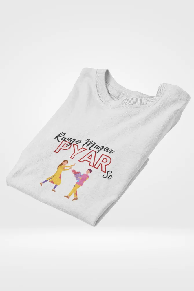 Rango Magar Pyar Se Holi T-shirt for men