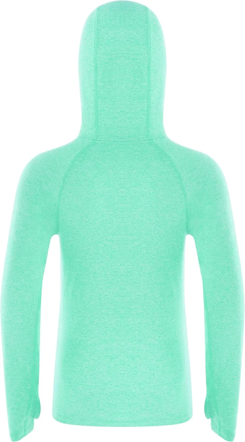 Roadbox Boys Rash Guard Hooded Shirt, Kids UPF 50  Long Sleeve Hoodie, Youth UV Sun Protection Fishing Beach Shirts