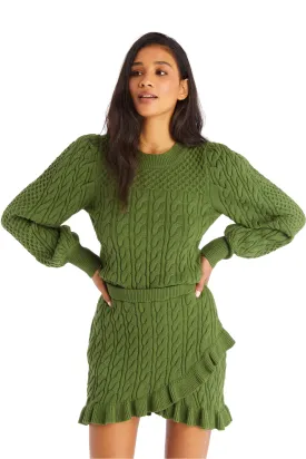 SLOANE MINI SKIRT - MARTINI OLIVE