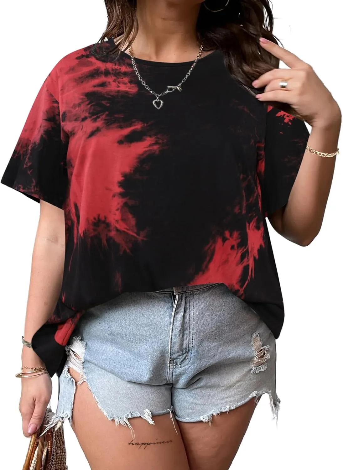 SOFIA'S CHOICE Women's Back Slit Short Sleeve T Shirt Backless Shirt Summer Tee Top