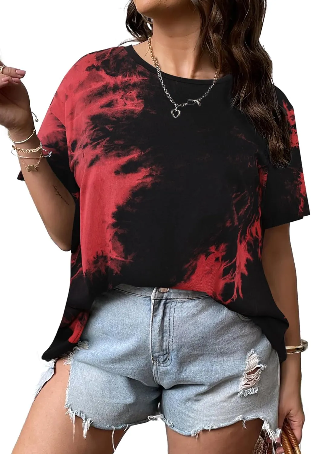 SOFIA'S CHOICE Women's Back Slit Short Sleeve T Shirt Backless Shirt Summer Tee Top