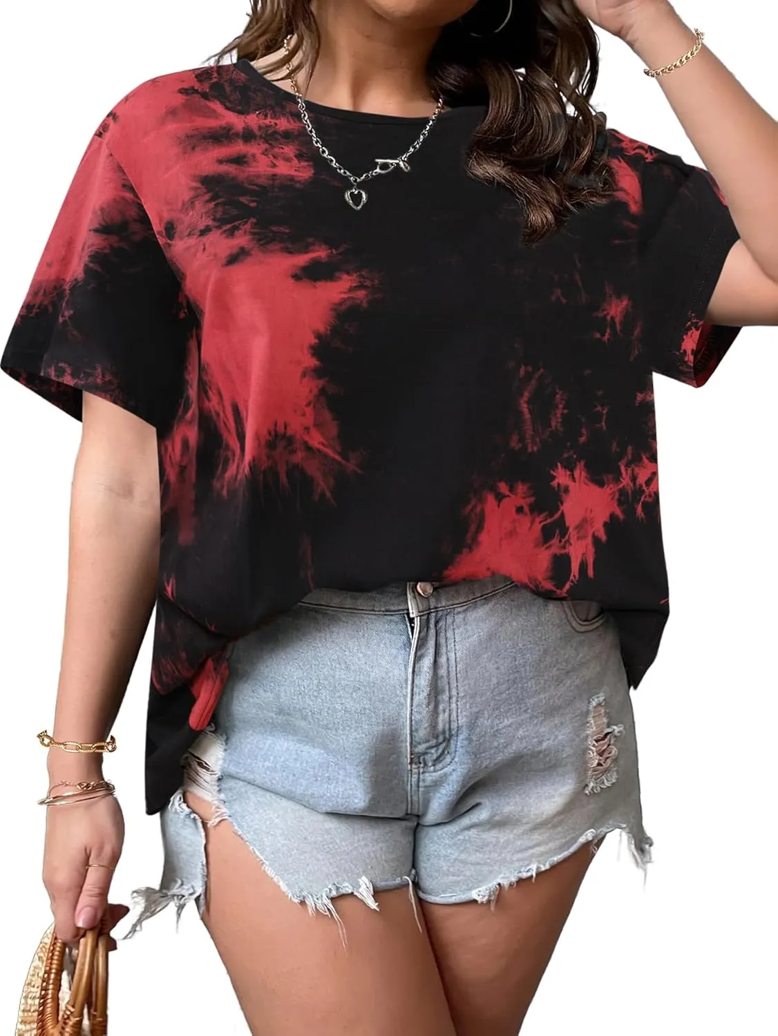 SOFIA'S CHOICE Women's Back Slit Short Sleeve T Shirt Backless Shirt Summer Tee Top