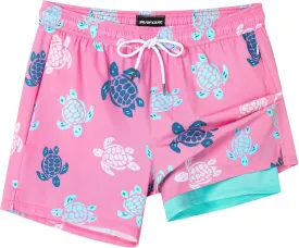SURF CUZ Mens Swim Trunks with Compression Liner Swimming Trunks 5 Inch Bathing Suit Quick Dry Swim Shorts