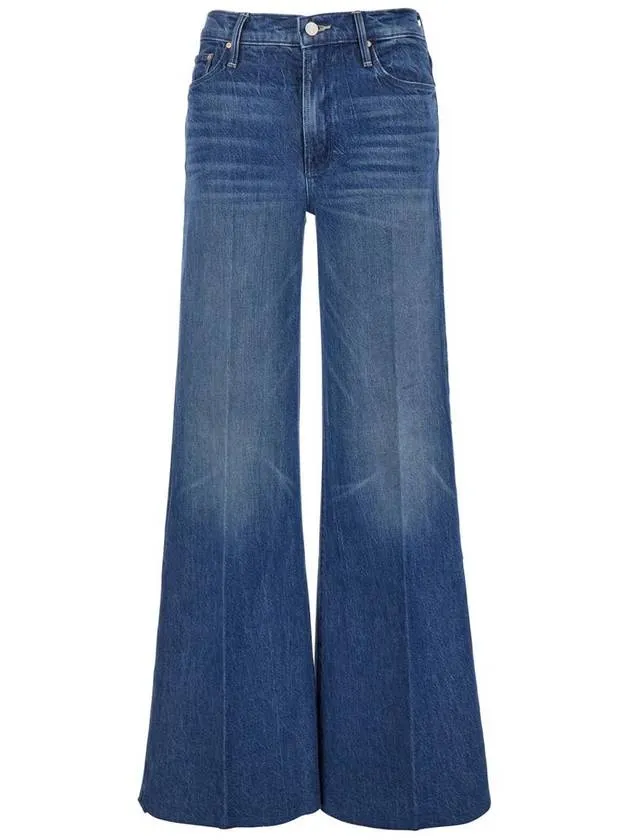 'The Twisted Sneak Fray' Blue Five-Pocket Jeans With Bleached Effect In Cotton Blend Woman