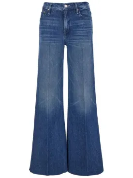 'The Twisted Sneak Fray' Blue Five-Pocket Jeans With Bleached Effect In Cotton Blend Woman