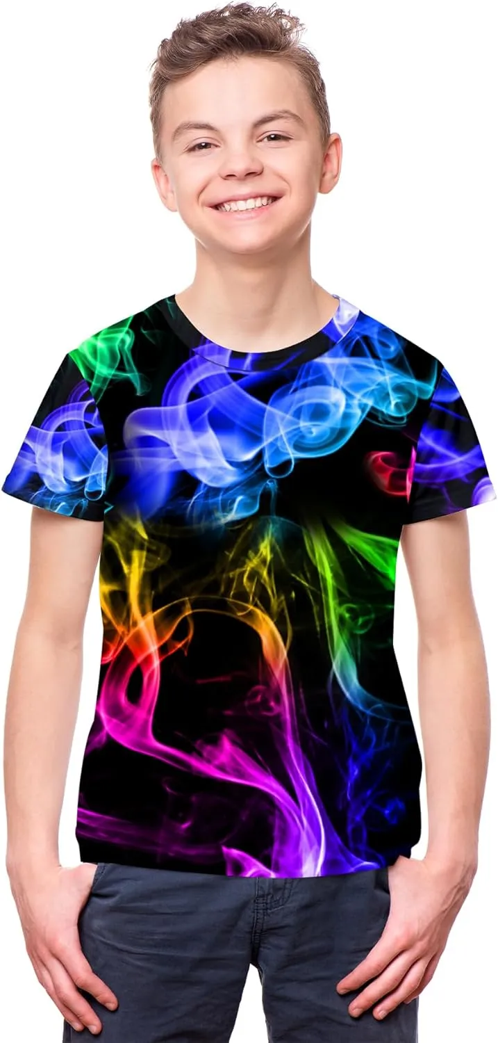 Tiannee Printed Boys T-Shirt, Kids' T-Shirt for Boys, Lightweight Tee for Kids